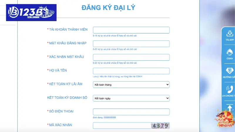 Cách mở tài khoản đại lý tại nhà cái