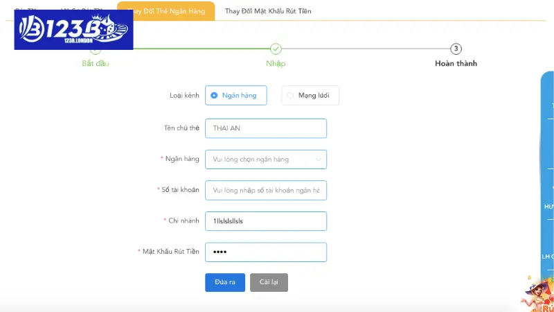 Cách rút tiền atm ngân hàng tại 123B